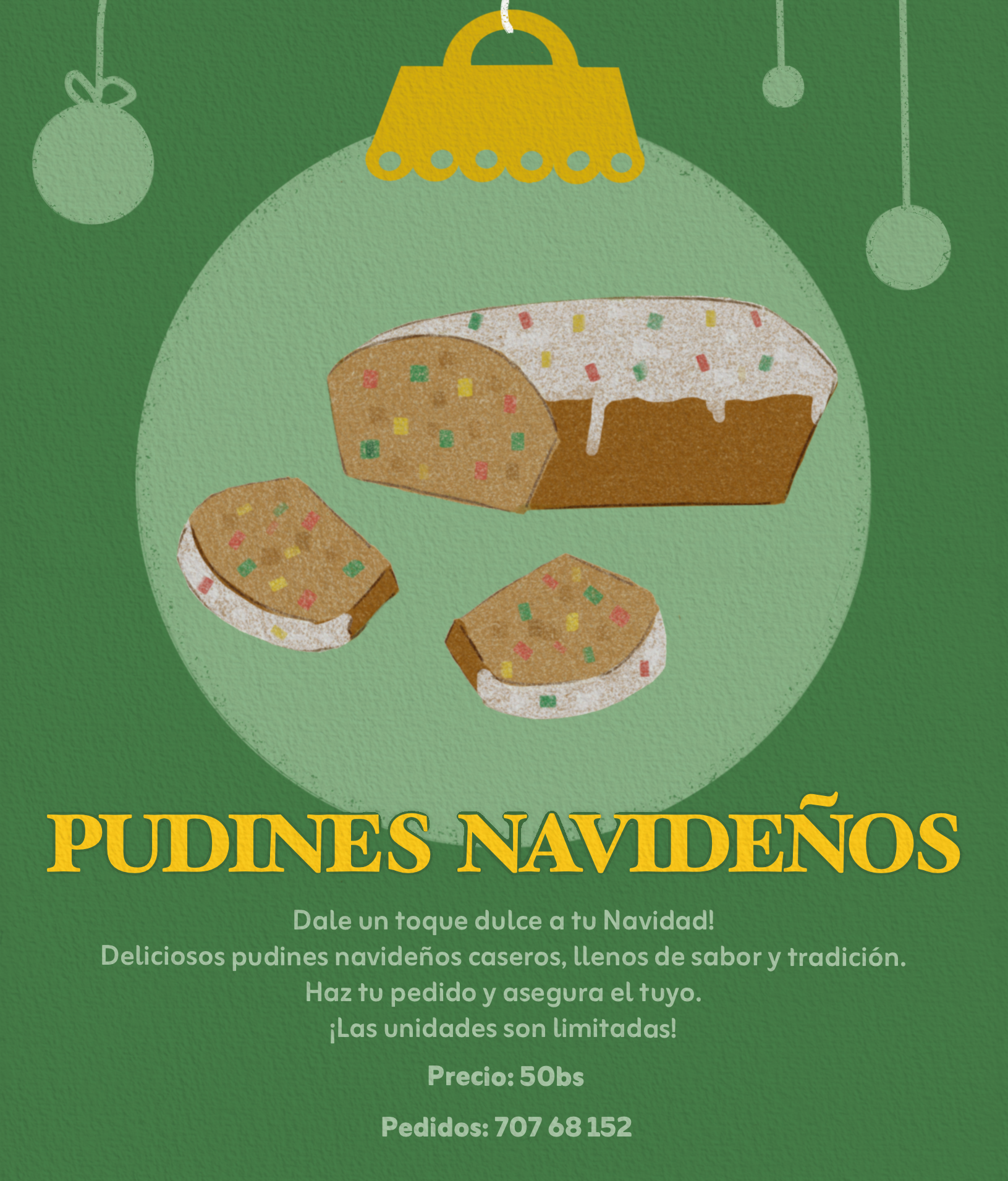 Holiday Cake Sale Poster
